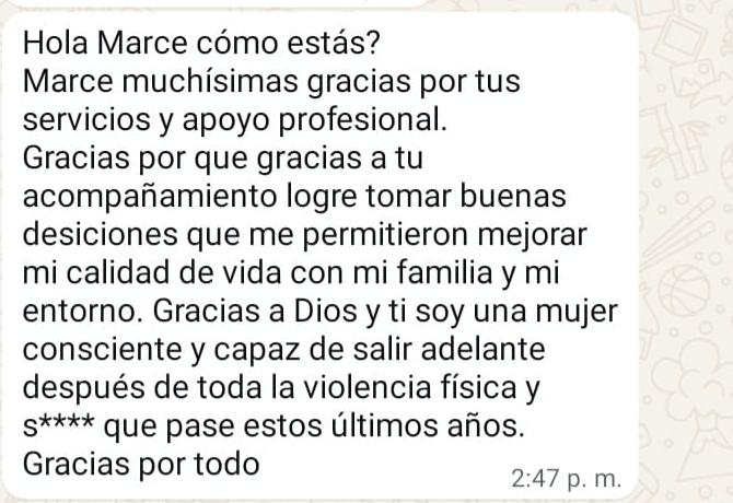 Testimonio de una consultante 4 de 6