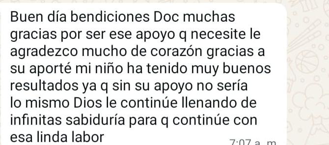 Testimonio de una consultante 5 de 6