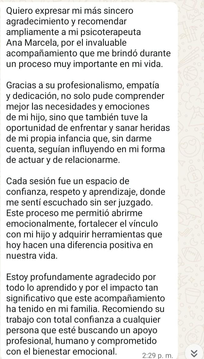 Testimonio de una consultante 1 de 6